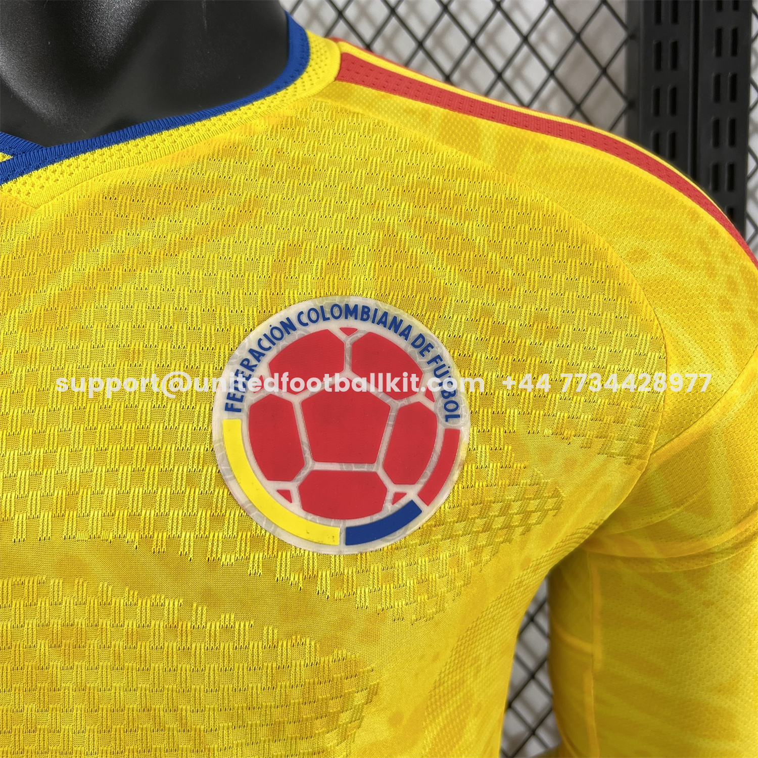 Unitedfootballkit.com | Colombia 2026 Home Long Sleeves Jersey - Player Version -Customize Name, Number and Patch | Worldwide Shipping
