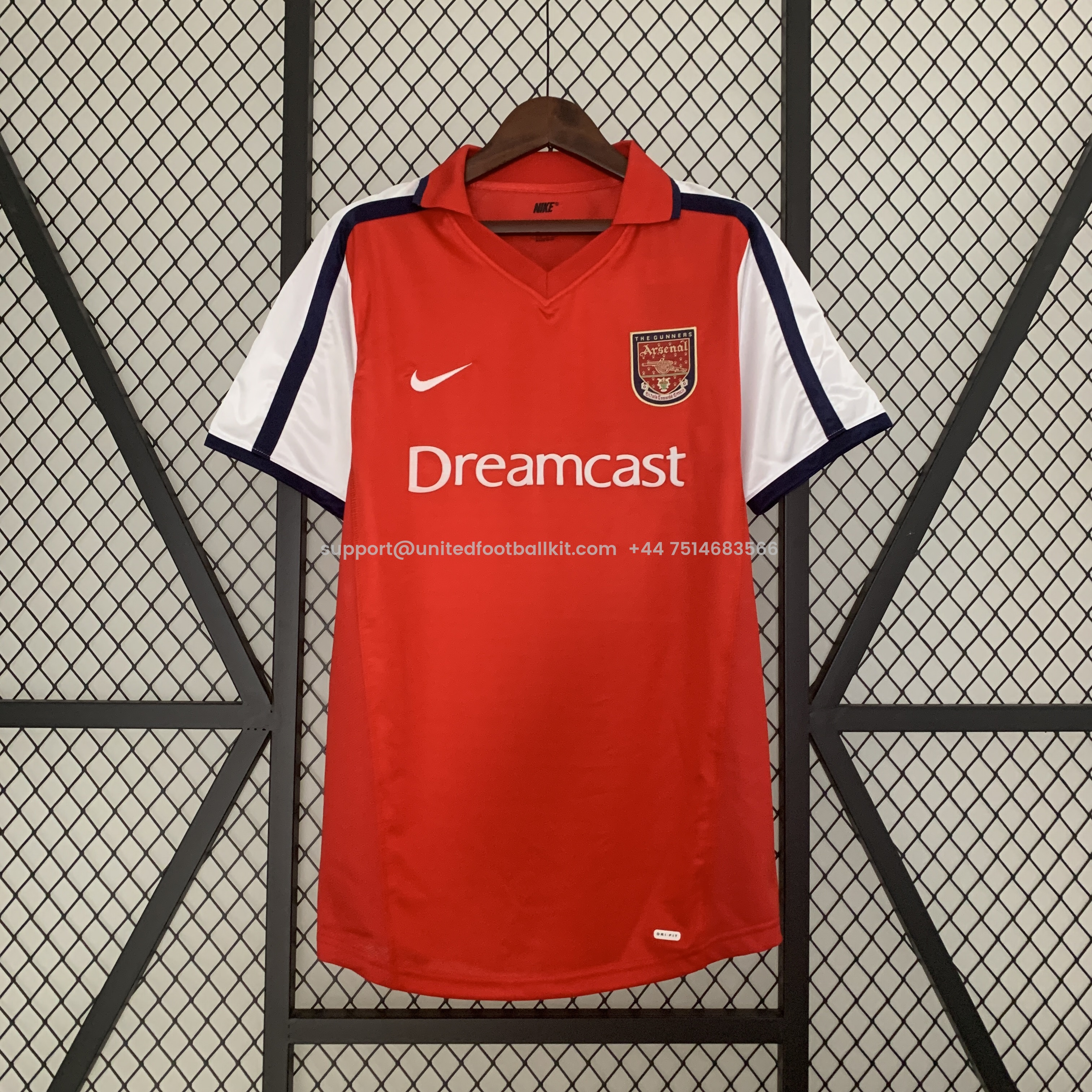 Unitedfootballkit.com | Retro Arsenal 01-02 Home Stadium Jersey -Customize Name, Number and Patch | Worldwide Shipping