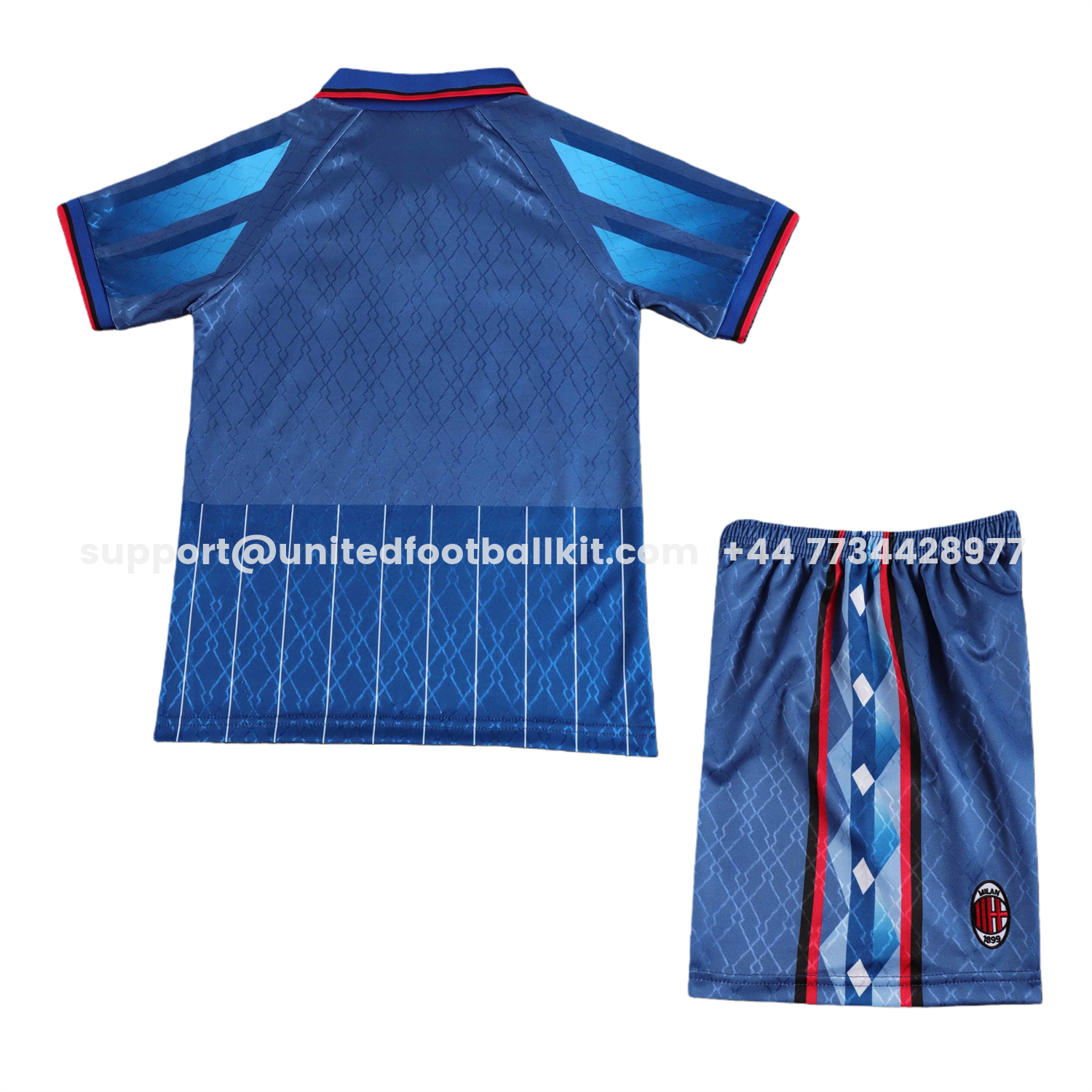 Unitedfootballkit.com | Retro AC Milan 1995-96 Away Kids Kit -Customize Name, Number and Patch | Worldwide Shipping