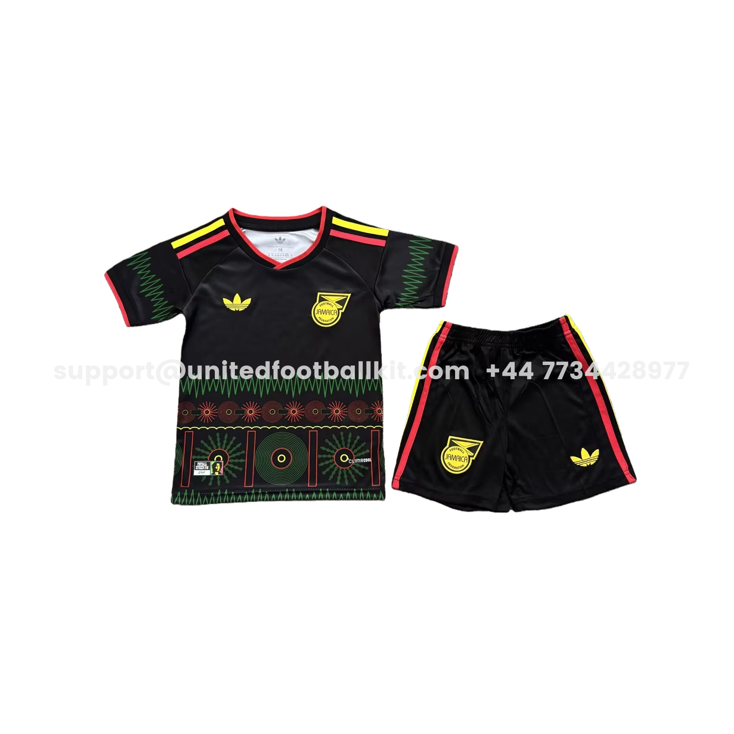 Unitedfootballkit.com | Jamaica 2026 Away Kids Kit -Customize Name, Number and Patch | Worldwide Shipping