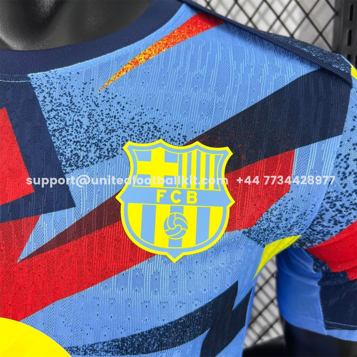 Unitedfootballkit.com | Barcelona 25-26 Mottled Colors Pre-Match Jersey - Player Version -Customize Name, Number and Patch | Worldwide Shipping