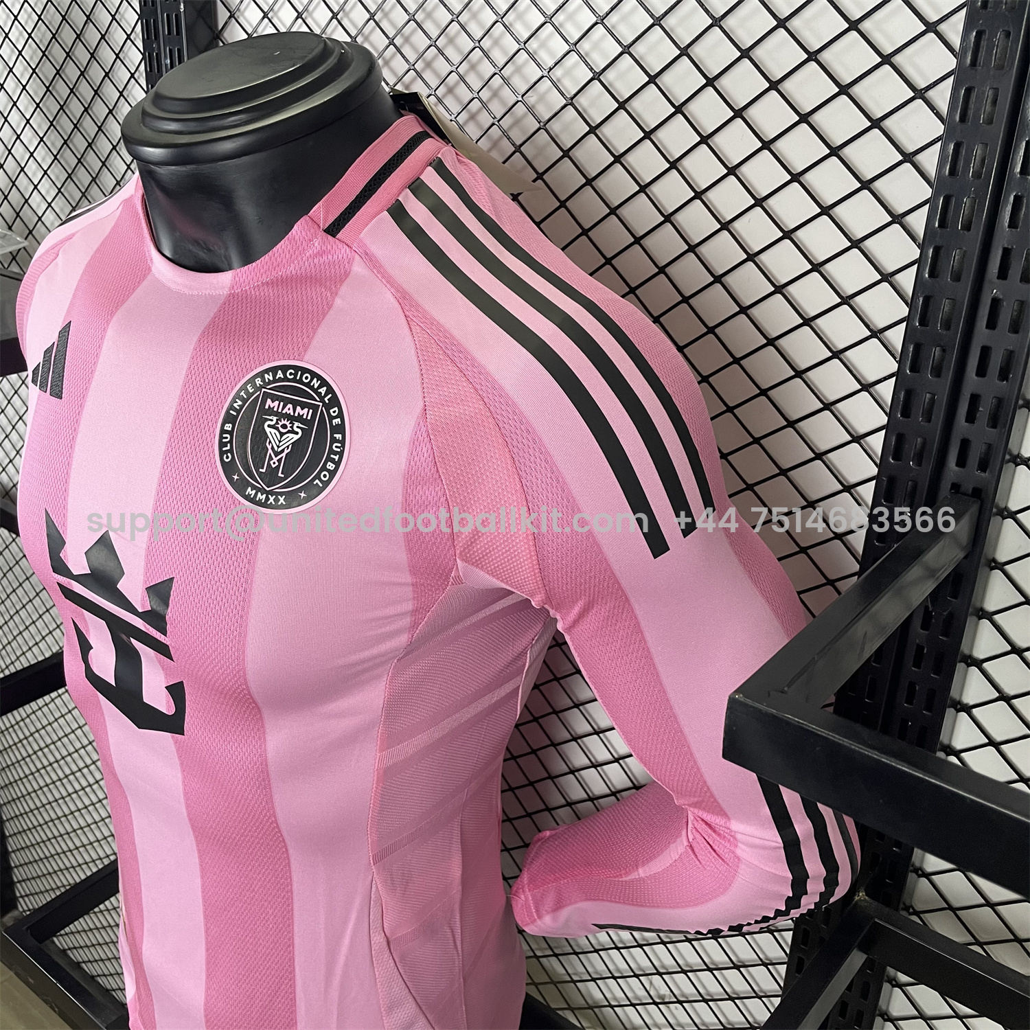 Unitedfootballkit.com | INT M.A.M 2025-26 Home Long Sleeves Jersey - Player Version -Customize Name, Number and Patch | Worldwide Shipping