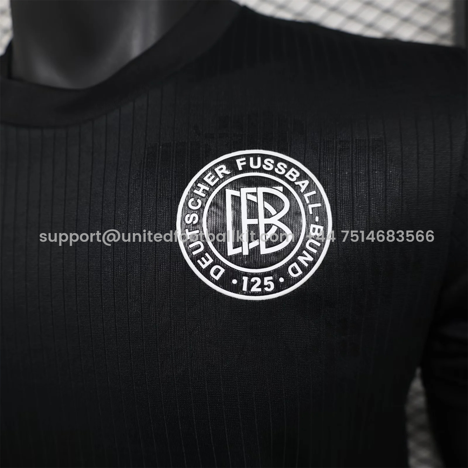 Unitedfootballkit.com | Germany 2025 Black 125-Year Anniversary Commemorative Edition Jersey - Player Version -Customize Name, Number and Patch | Worldwide Shipping