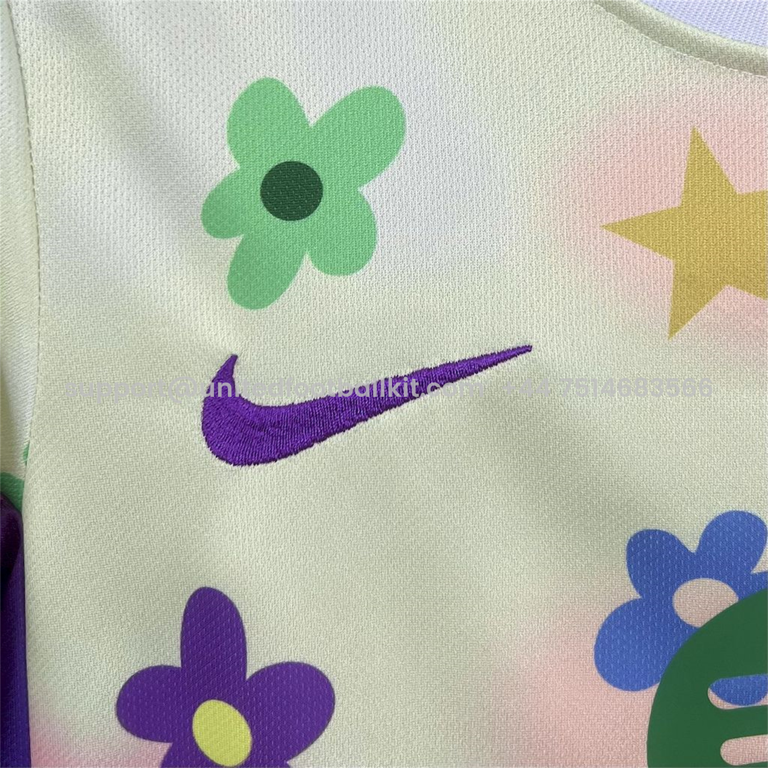Unitedfootballkit.com | Barcelona 25-26 Stars And Flowers Pink Special Kids Kit -Customize Name, Number and Patch | Worldwide Shipping