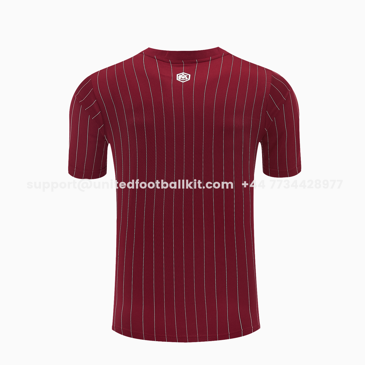 Unitedfootballkit.com | Arsenal 25-26 Retro Style Short-Sleeve Training Set - Dark Red With White Stripes Top & Pants -Customize Name, Number and Patch | Worldwide Shipping