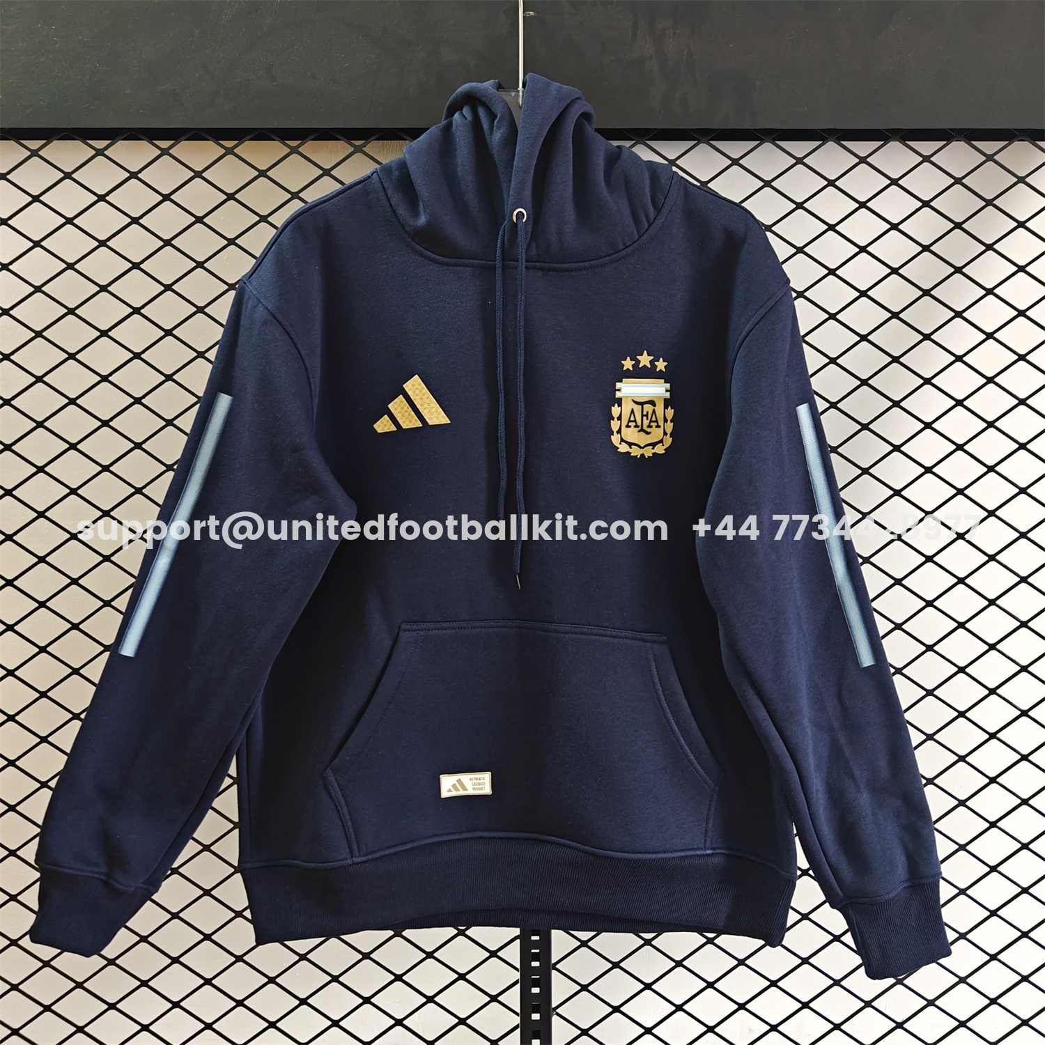 Unitedfootballkit.com | Argentina 2026 Home Unisex Pullover Hoodie -Customize Name, Number and Patch | Worldwide Shipping