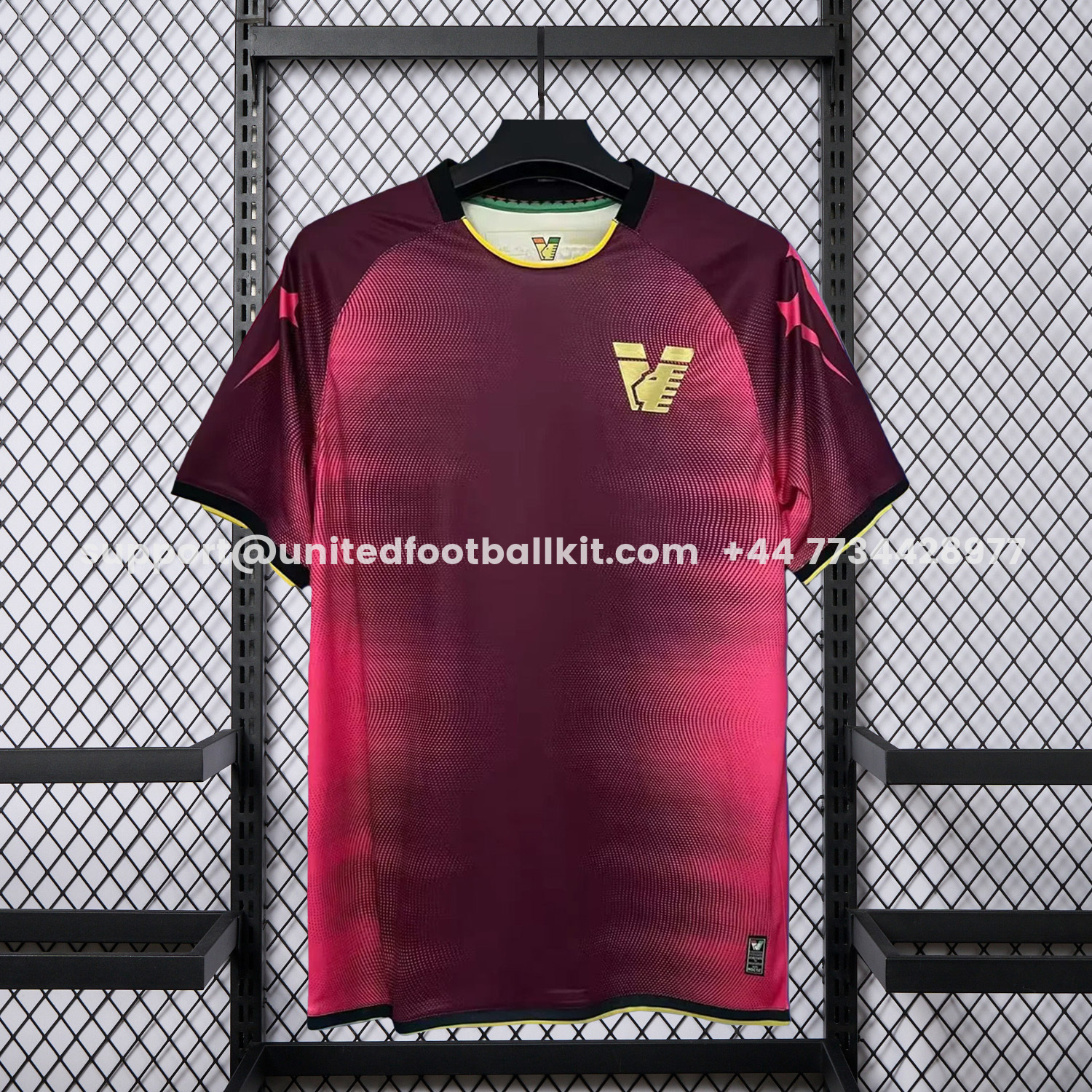Unitedfootballkit.com | Venezia FC 25-26 Pre-Match Red Jersey - Fans Version -Customize Name, Number and Patch | Worldwide Shipping