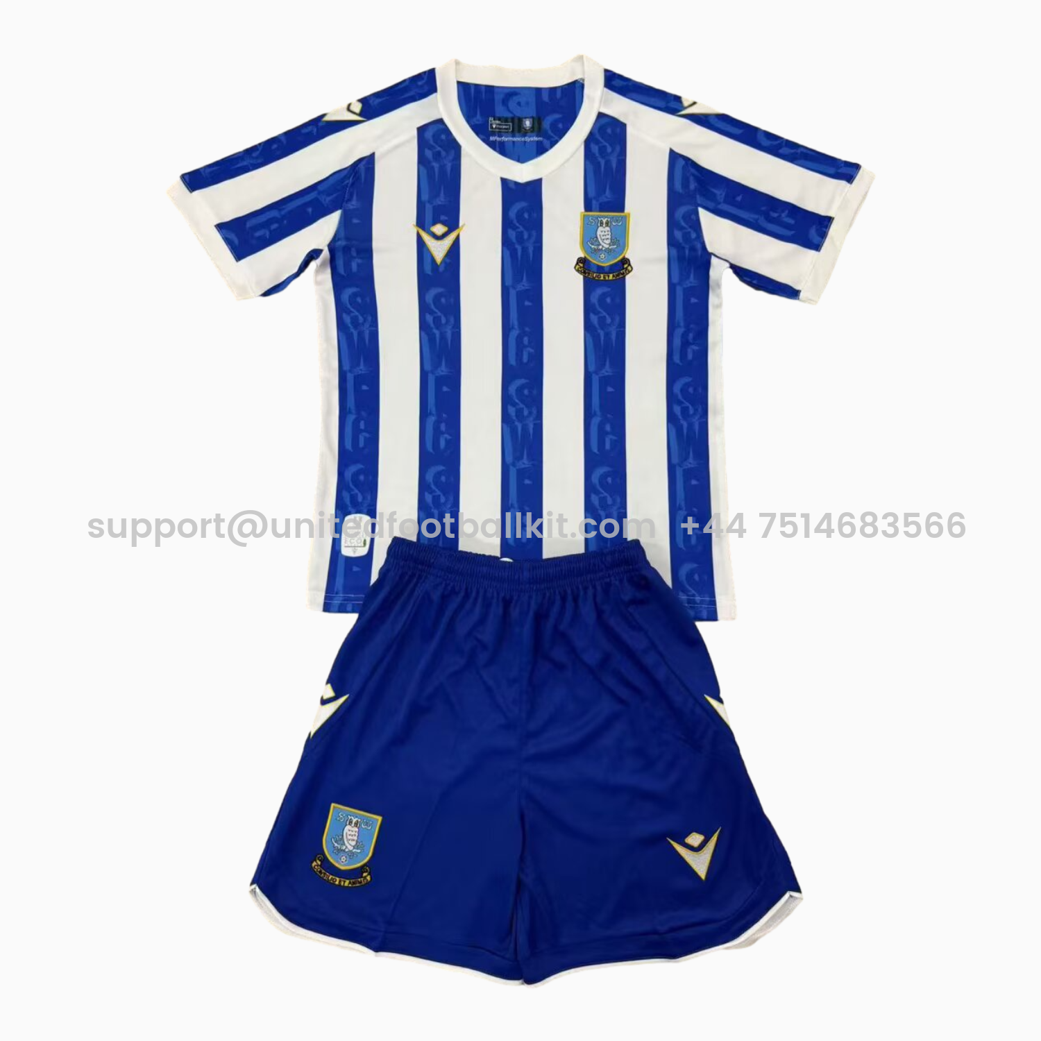 Unitedfootballkit.com | Sheffield Wednesday 25-26 Home Men's Adult Jersey Set - Fans Version -Customize Name, Number and Patch | Worldwide Shipping