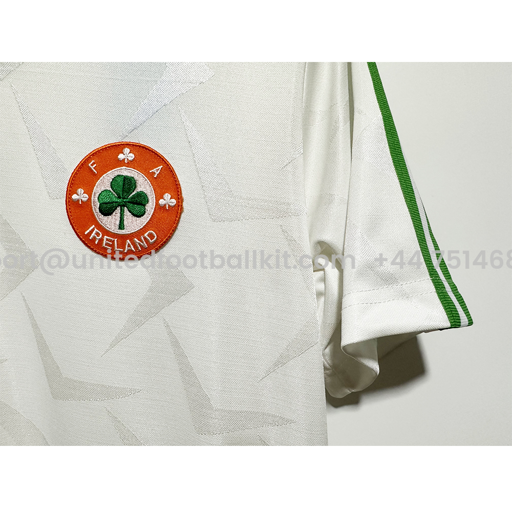 Unitedfootballkit.com | Retro Ireland 1990 Away Unsponsored Jersey -Customize Name, Number and Patch | Worldwide Shipping