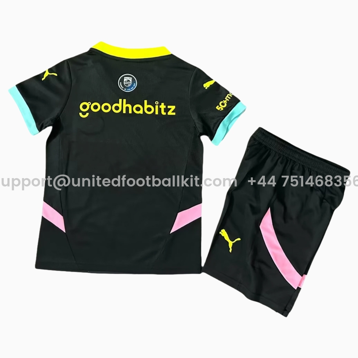 Unitedfootballkit.com | PSV Eindhoven 24-25 Away Kids Kit -Customize Name, Number and Patch | Worldwide Shipping