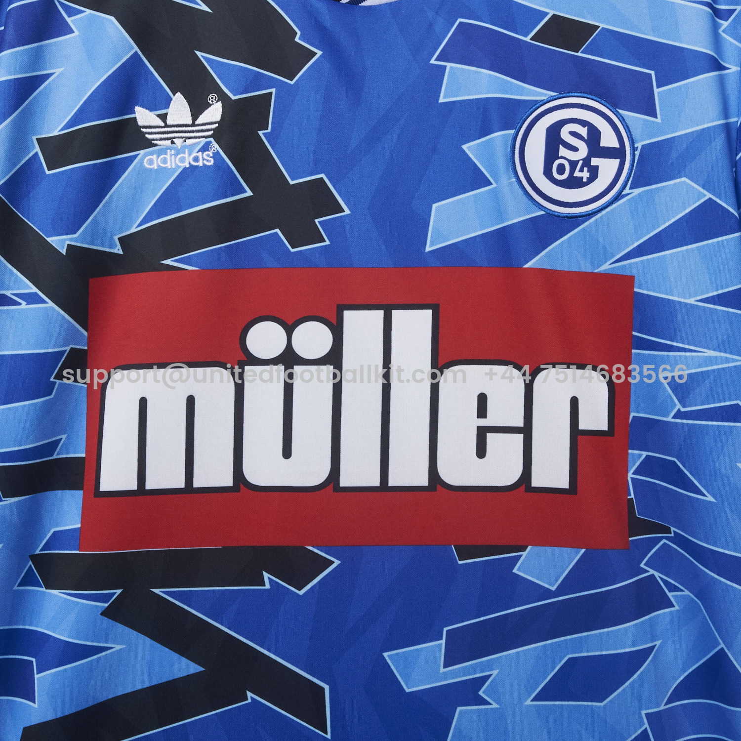 Unitedfootballkit.com | Retro Schalke 04 1993-94 Home Jersey -Customize Name, Number and Patch | Worldwide Shipping