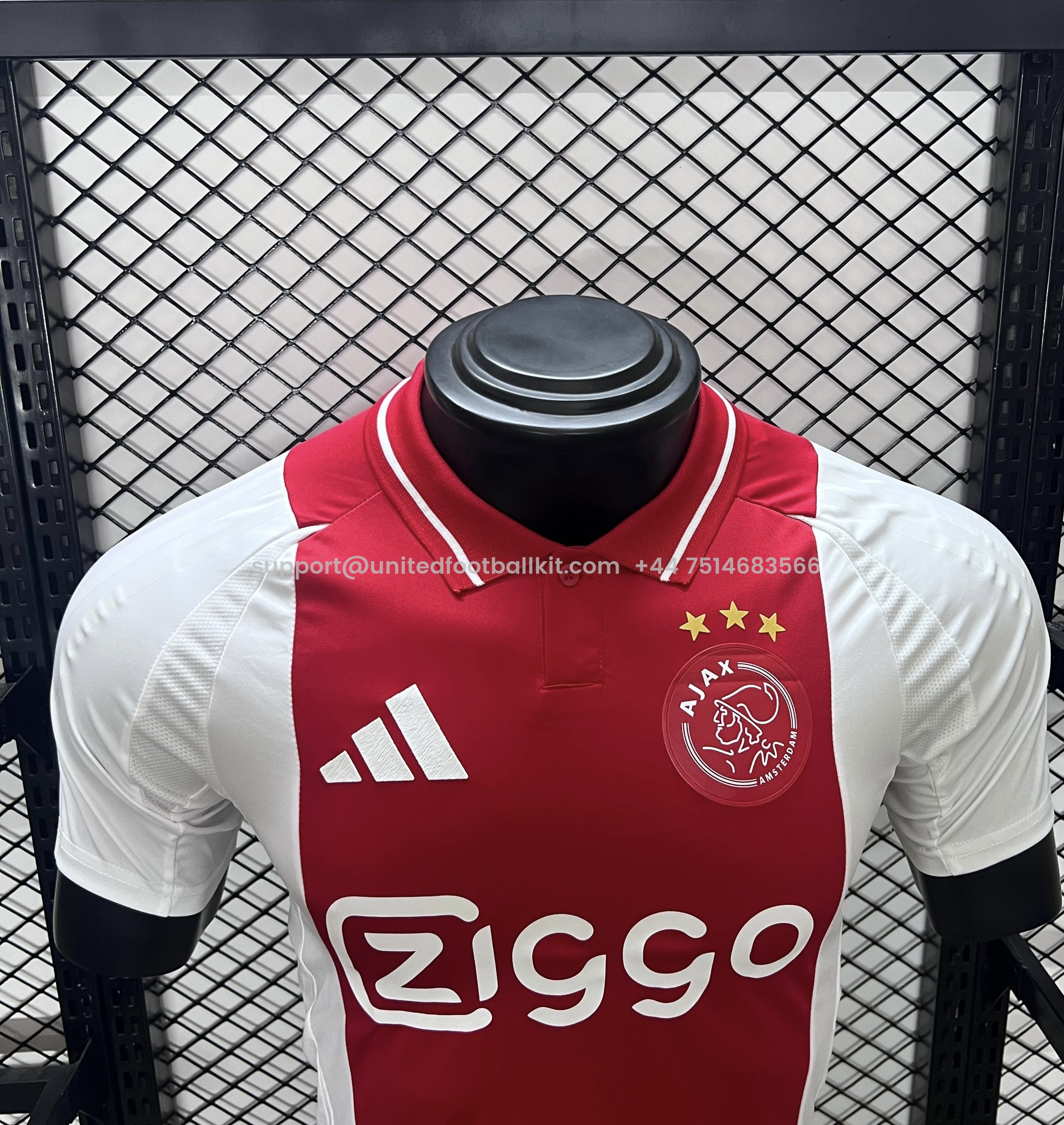 Unitedfootballkit.com | Ajax 24-25 Home Stadium Jersey - Player Version -Customize Name, Number and Patch | Worldwide Shipping