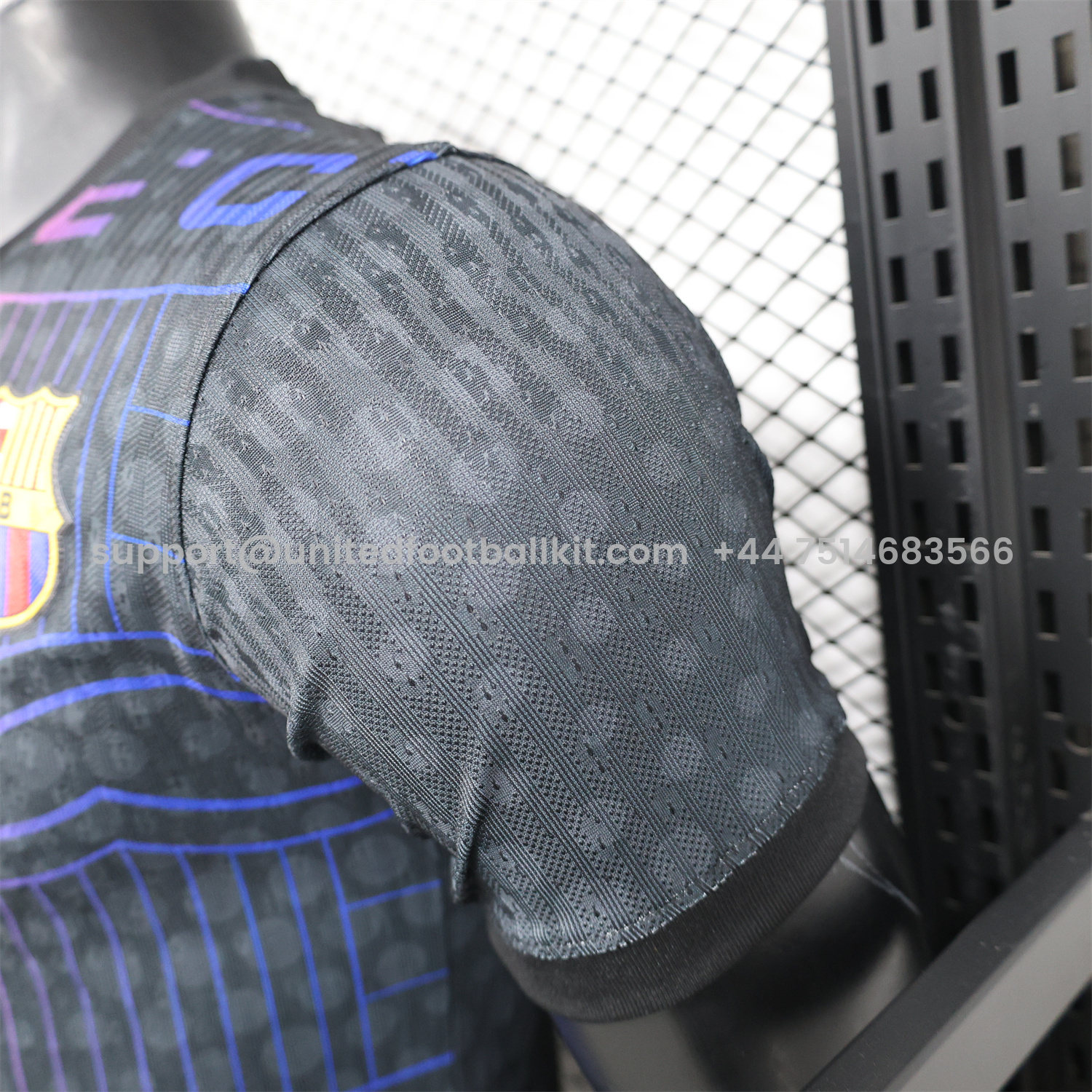 Unitedfootballkit.com | Barcelona 24-25 Black Fluorescent ICON Special Edition Jersey - Player Version -Customize Name, Number and Patch | Worldwide Shipping