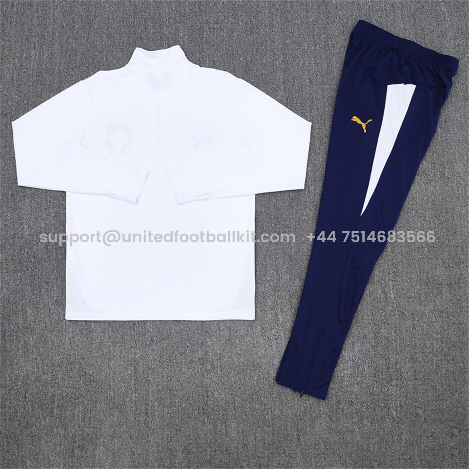 Unitedfootballkit.com | Portugal 25-26 Long Sleeve Training Set - White -Customize Name, Number and Patch | Worldwide Shipping