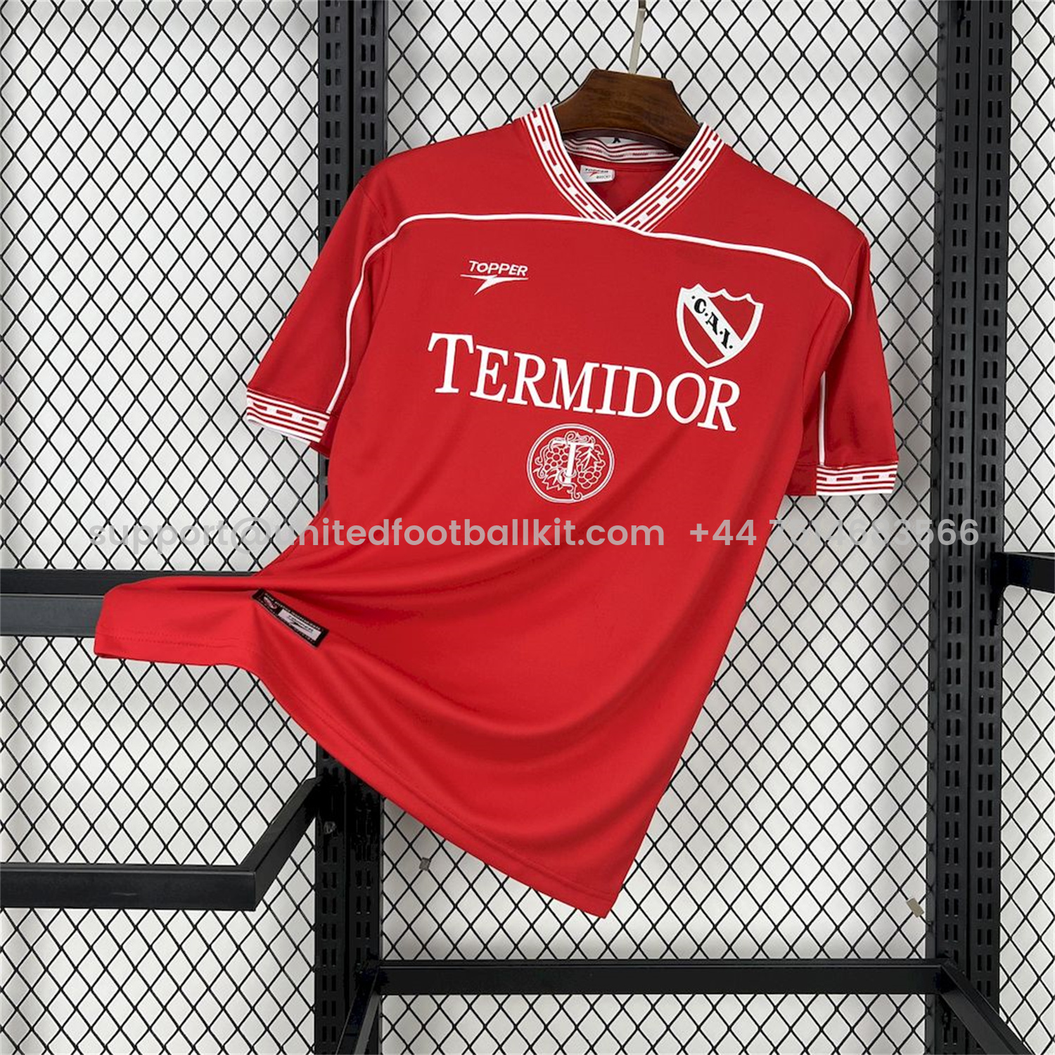 Unitedfootballkit.com | Retro CA Independiente 1999-00 Home Jersey -Customize Name, Number and Patch | Worldwide Shipping