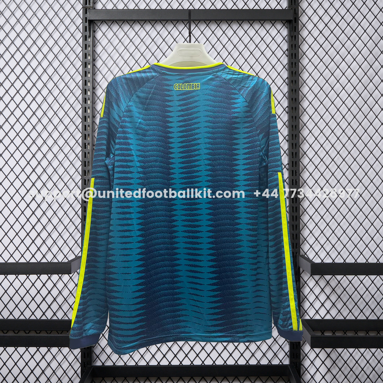 Unitedfootballkit.com | Colombia 2026 Away Long Sleeves Jersey - Fans Version -Customize Name, Number and Patch | Worldwide Shipping