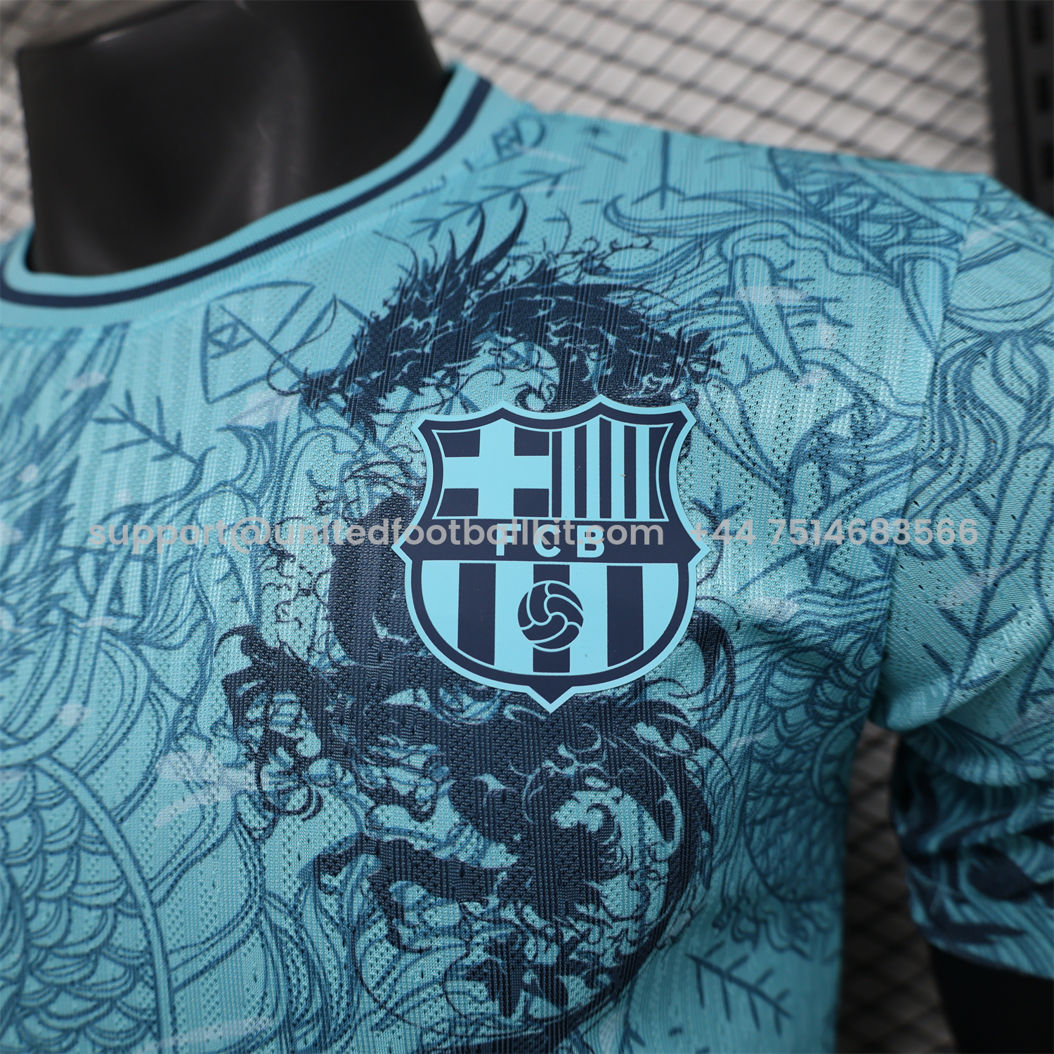 Unitedfootballkit.com | Barcelona 24-25 Blue Dargon Special Edition Jersey - Player Version -Customize Name, Number and Patch | Worldwide Shipping