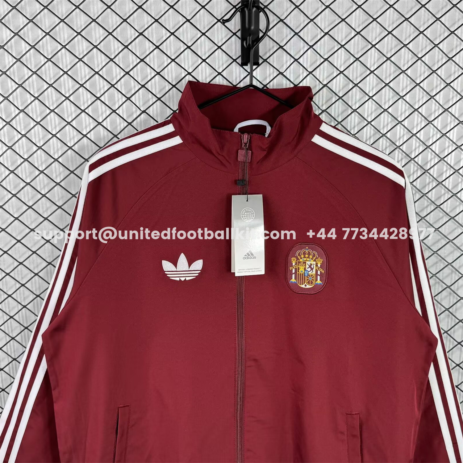 Unitedfootballkit.com | Spain 2026 Windbreaker Jacket - Red -Customize Name, Number and Patch | Worldwide Shipping
