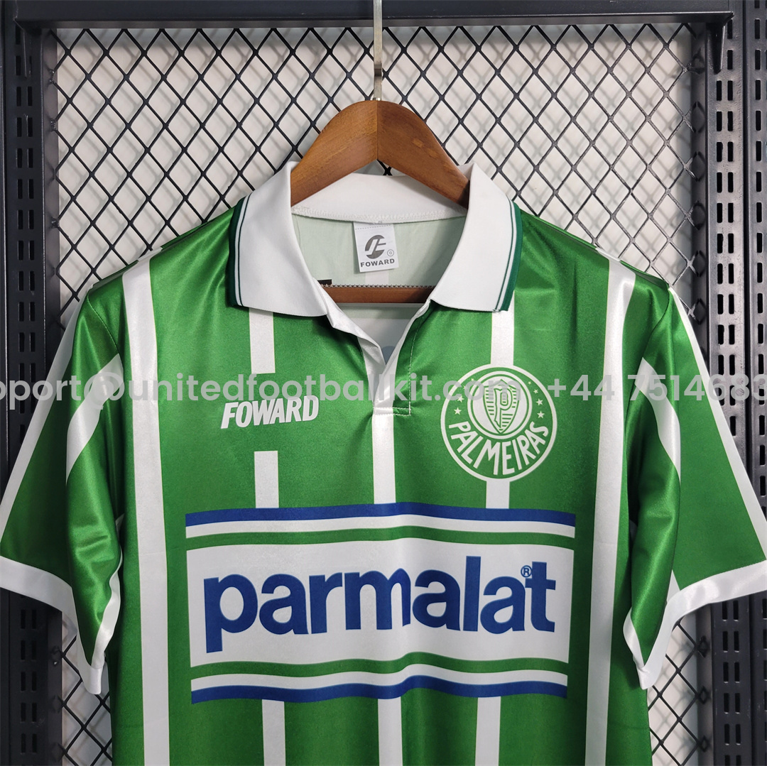 Unitedfootballkit.com | Retro Palmeiras 1992 Home Stadium Jersey -Customize Name, Number and Patch | Worldwide Shipping