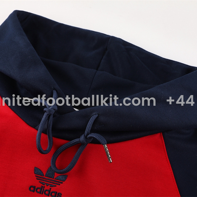 Unitedfootballkit.com | Arsenal 24-25 Originals LFSTLR Training Hoodie Set - Red Hoodie and Deep Blue Pants -Customize Name, Number and Patch | Worldwide Shipping