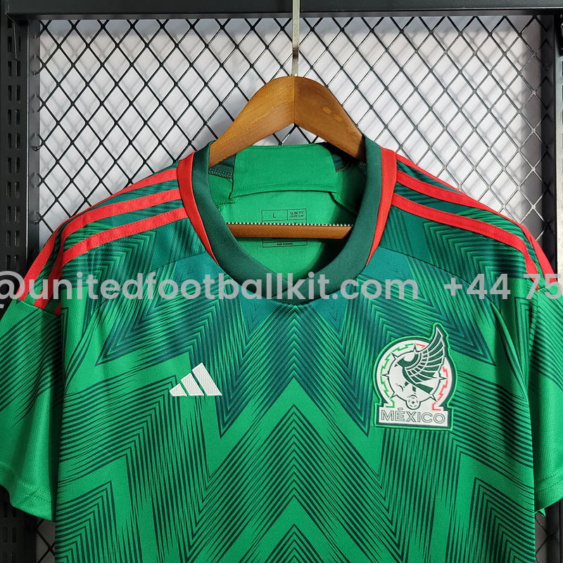 Unitedfootballkit.com | Mexico 22-23 Home Stadium Jersey - Fans Version -Customize Name, Number and Patch | Worldwide Shipping