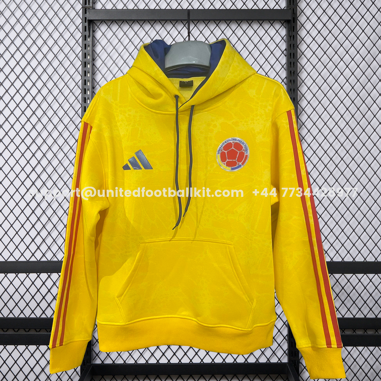 Unitedfootballkit.com | Colombia 2026 Home Unisex Pullover Hoodie -Customize Name, Number and Patch | Worldwide Shipping