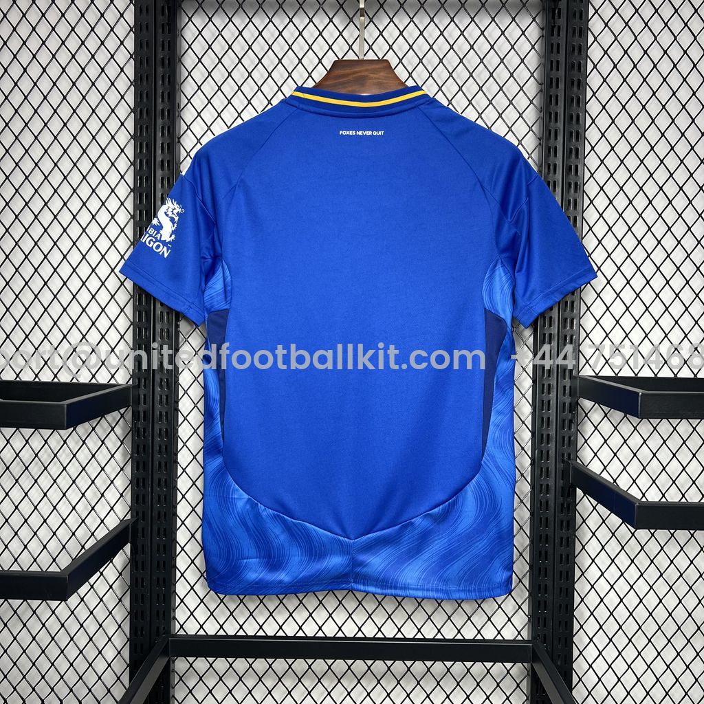 Unitedfootballkit.com | Leicester City 24-25 Home Stadium Jersey - Fans Version -Customize Name, Number and Patch | Worldwide Shipping