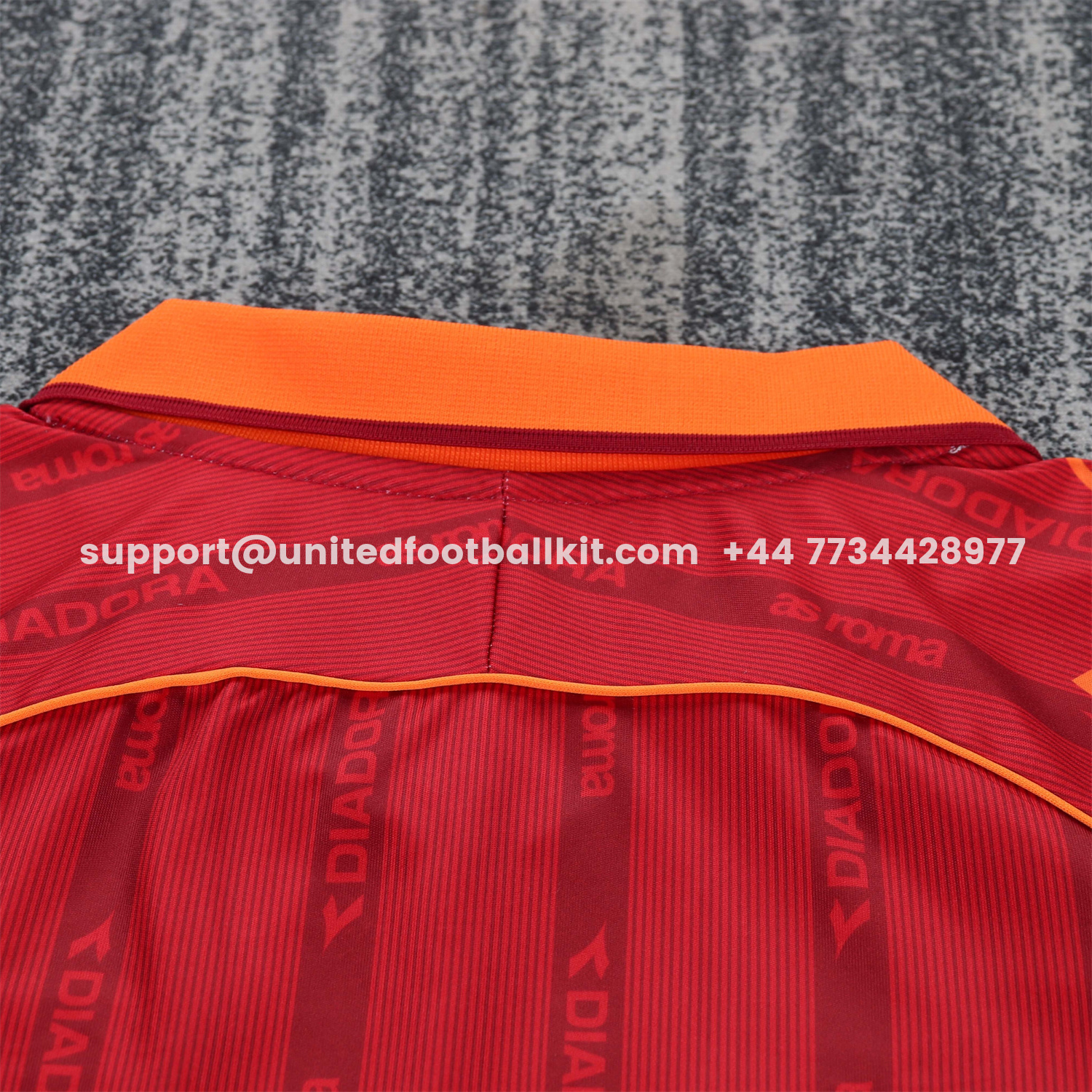 Unitedfootballkit.com | Retro Roma 1999-00 Home Kids Kit -Customize Name, Number and Patch | Worldwide Shipping