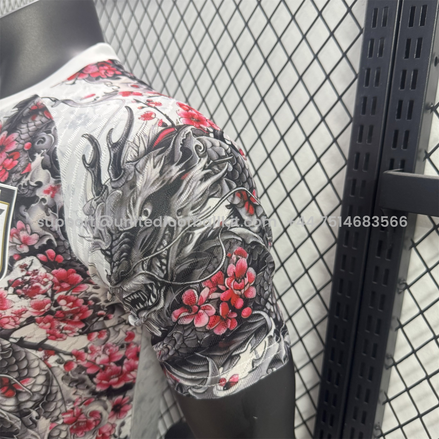 Unitedfootballkit.com | Japan 25-26 Black Dragon And Flowers White Special Jersey - Player Version -Customize Name, Number and Patch | Worldwide Shipping