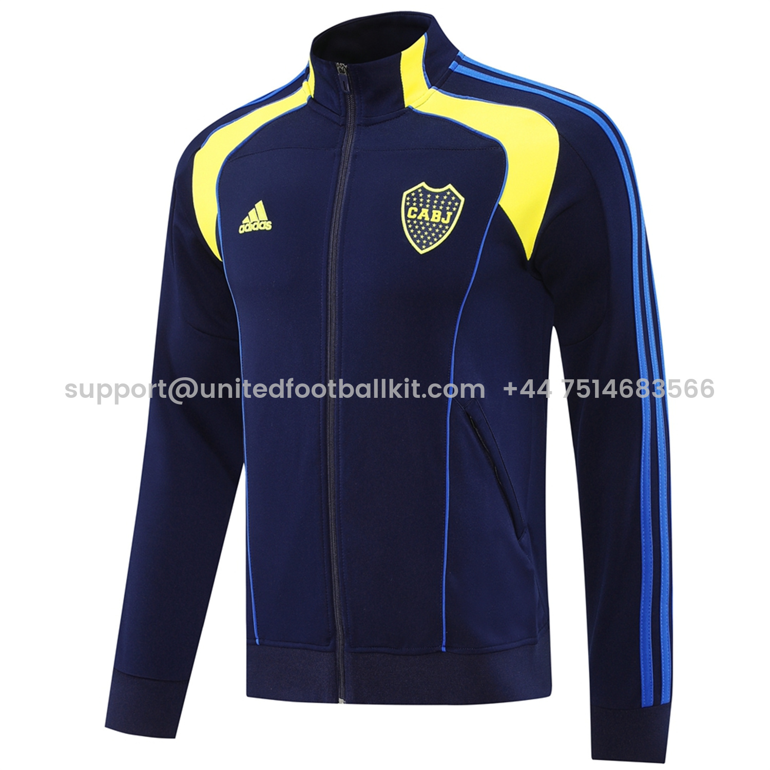 Unitedfootballkit.com | Boca Juniors 25-26 Jacket Training Tracksuit - Royal Blue Jackets & Pants -Customize Name, Number and Patch | Worldwide Shipping
