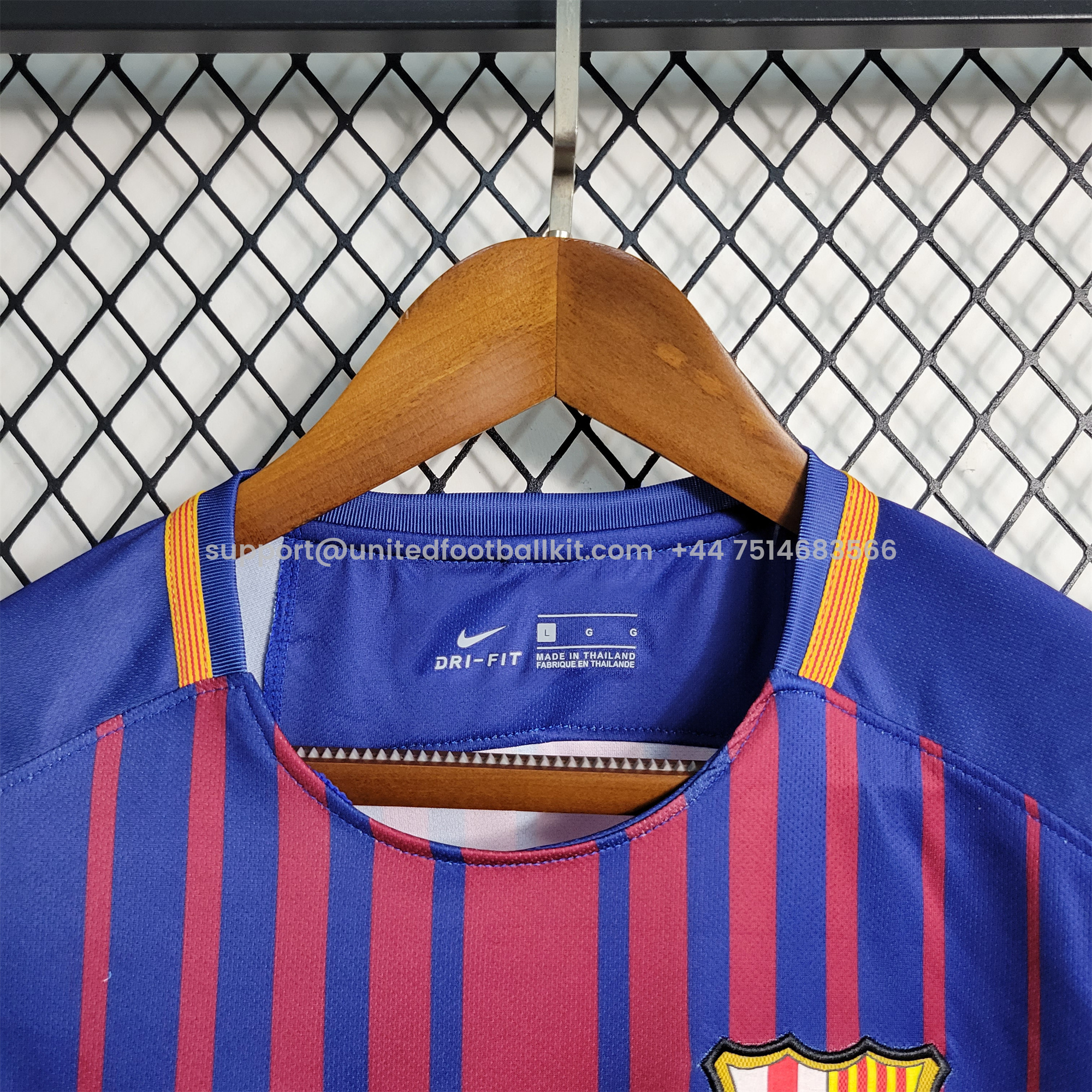 Unitedfootballkit.com | Retro Barcelona 17-18 Home Stadium Jersey -Customize Name, Number and Patch | Worldwide Shipping