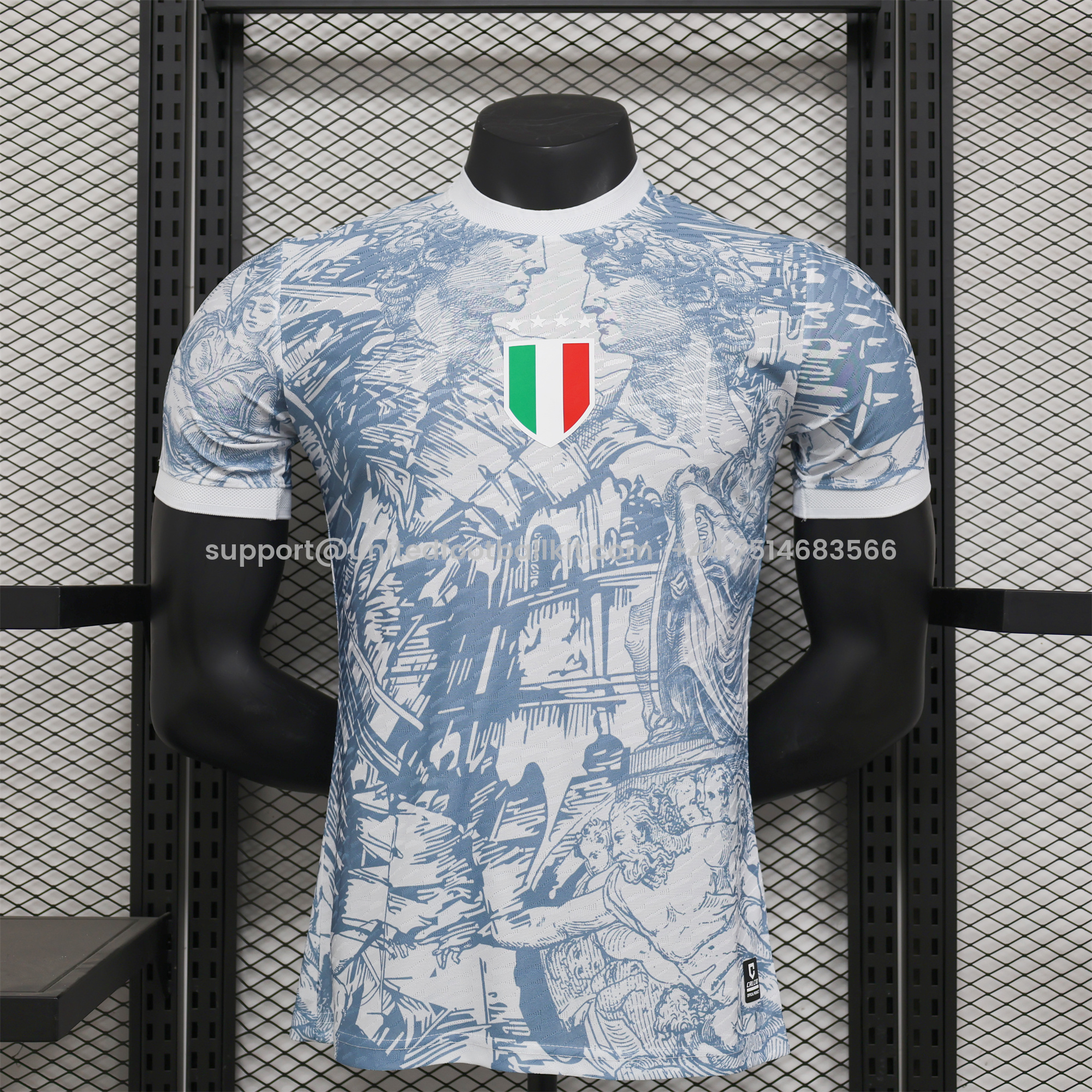 Unitedfootballkit.com | Italy 2024 White Special Edition Jersey - Player Version -Customize Name, Number and Patch | Worldwide Shipping