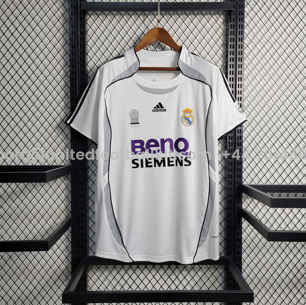 Unitedfootballkit.com | Retro Real Madrid 06-07 Home Stadium Jersey -Customize Name, Number and Patch | Worldwide Shipping