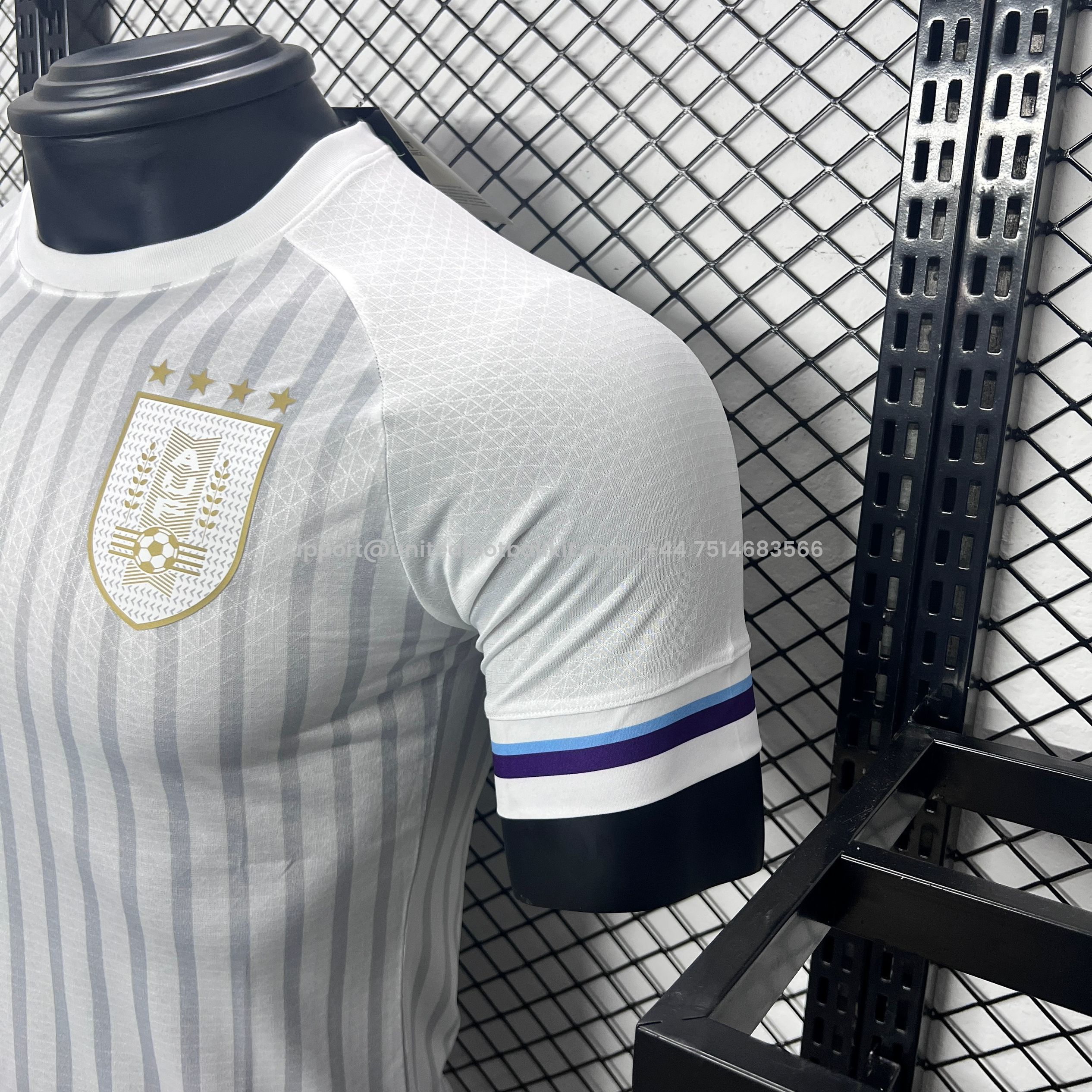 Unitedfootballkit.com | Uruguay 2024 Away Stadium Jersey - Player Version -Customize Name, Number and Patch | Worldwide Shipping