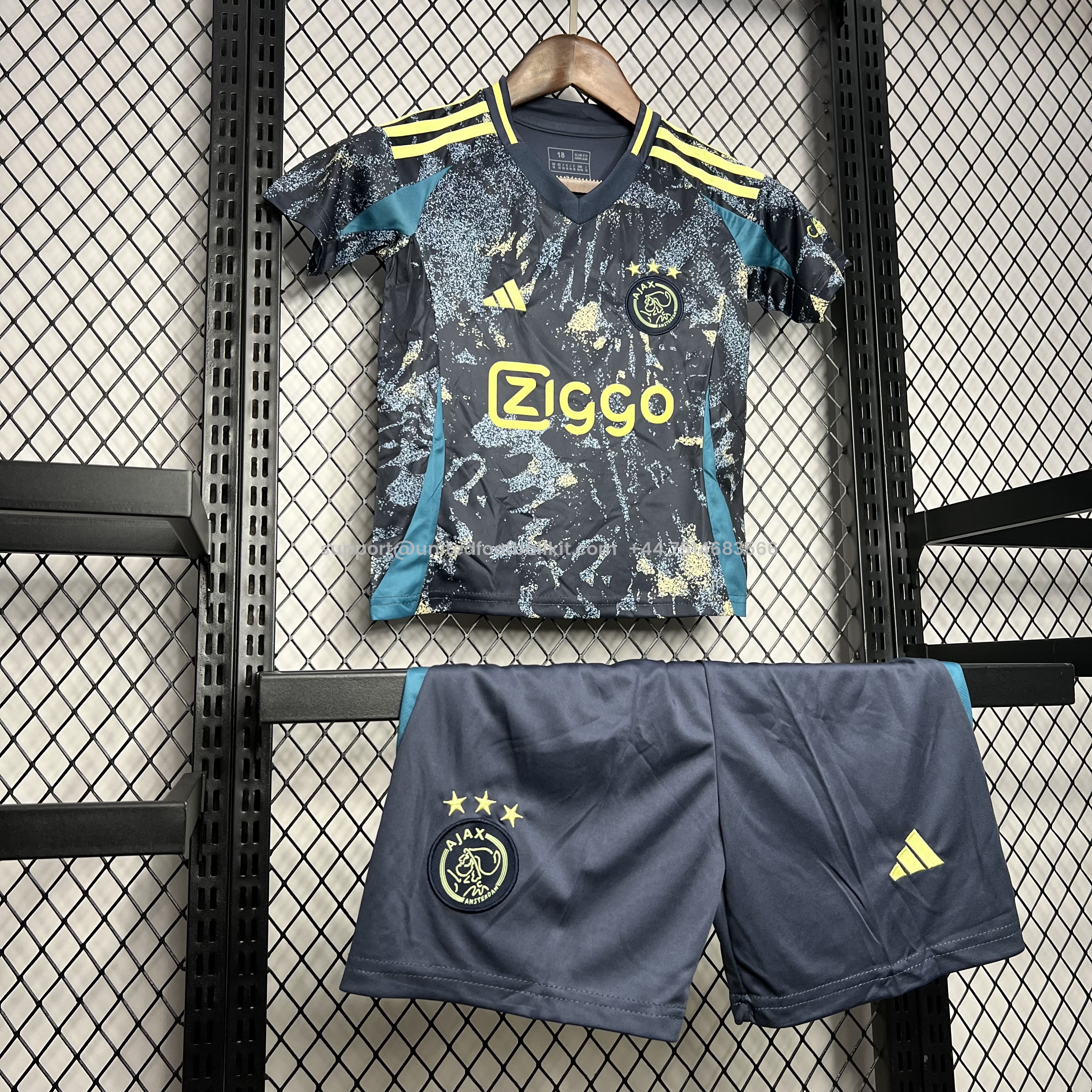 Unitedfootballkit.com | Ajax 24-25 Away Kids Kit -Customize Name, Number and Patch | Worldwide Shipping