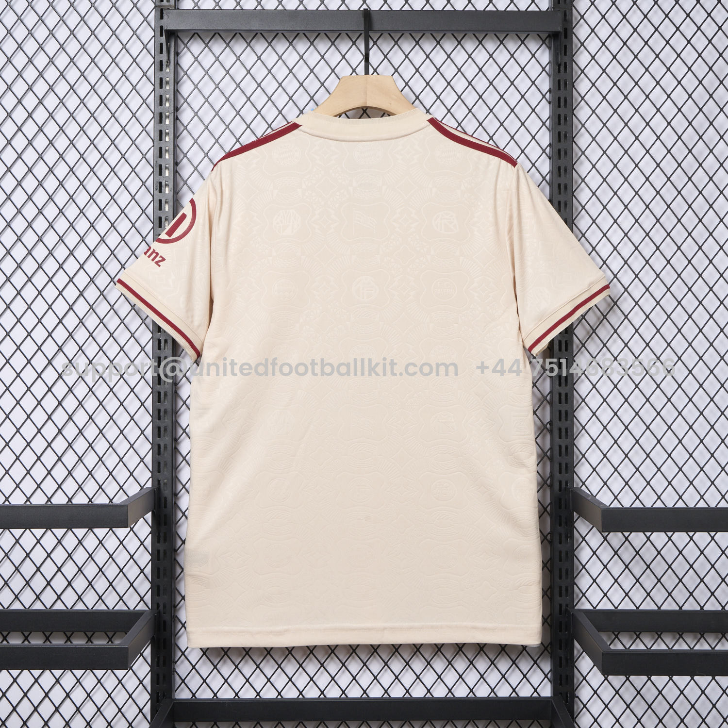 Unitedfootballkit.com | Bayern Munich 2025 Apricot 125th Anniversary Jersey - Fans Version -Customize Name, Number and Patch | Worldwide Shipping