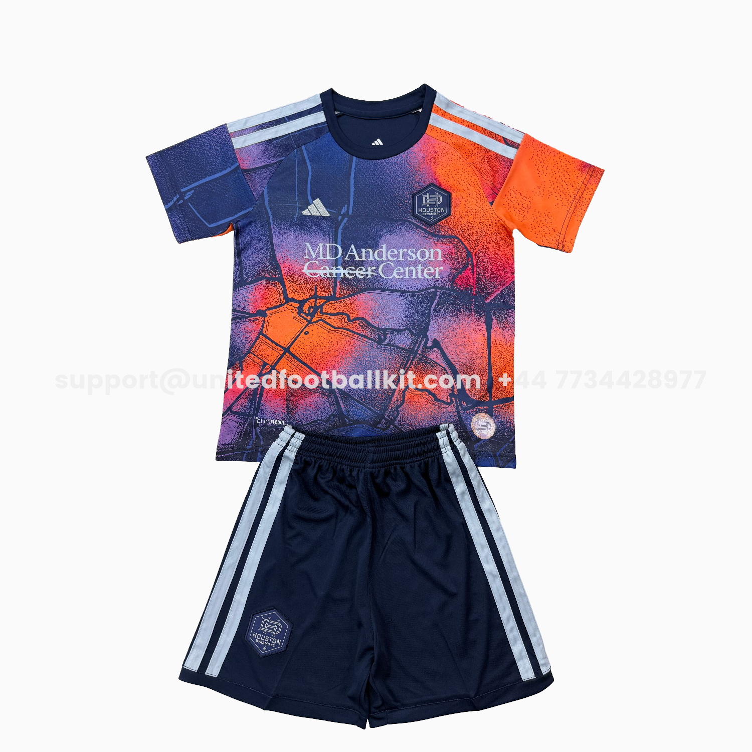 Unitedfootballkit.com | Houston Dynamo FC 2026 Away Men's Adult Jersey Set - Fans Version -Customize Name, Number and Patch | Worldwide Shipping