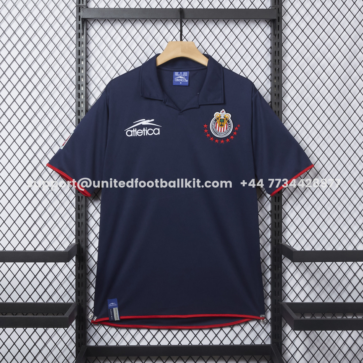 Unitedfootballkit.com | Retro Chivas de Guadalajara 2003-04 Away Deep Blue Jersey -Customize Name, Number and Patch | Worldwide Shipping