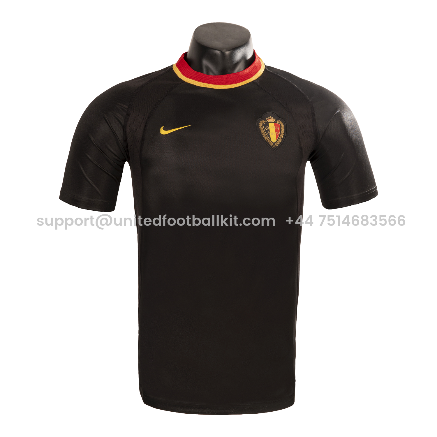 Unitedfootballkit.com | Retro Belgium 2000 Away Black Jersey -Customize Name, Number and Patch | Worldwide Shipping