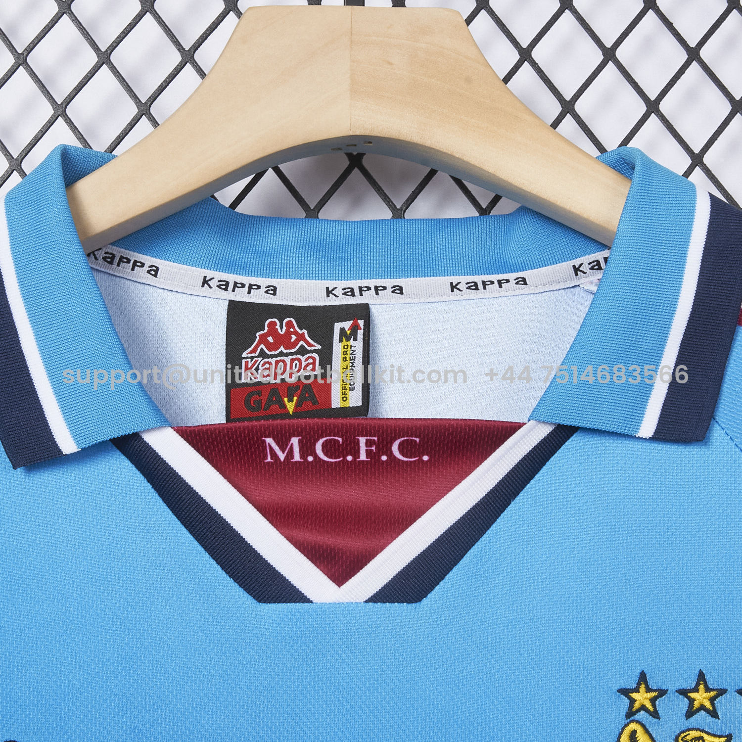Unitedfootballkit.com | Retro Manchester City 1997-98 Home Jersey -Customize Name, Number and Patch | Worldwide Shipping
