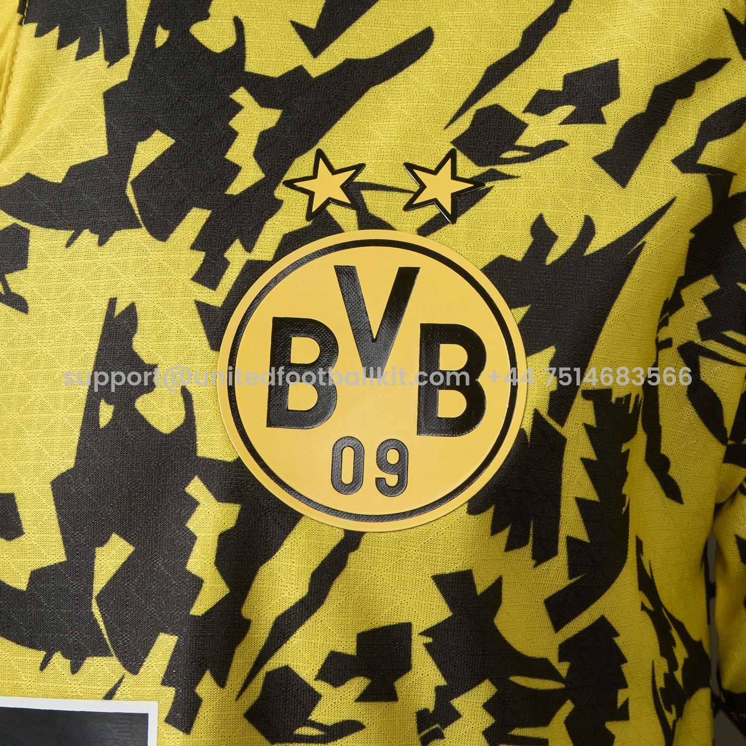 Unitedfootballkit.com | Dortmund 25-26 Black Disordered Texture Yellow Special Jersey - Player Version -Customize Name, Number and Patch | Worldwide Shipping