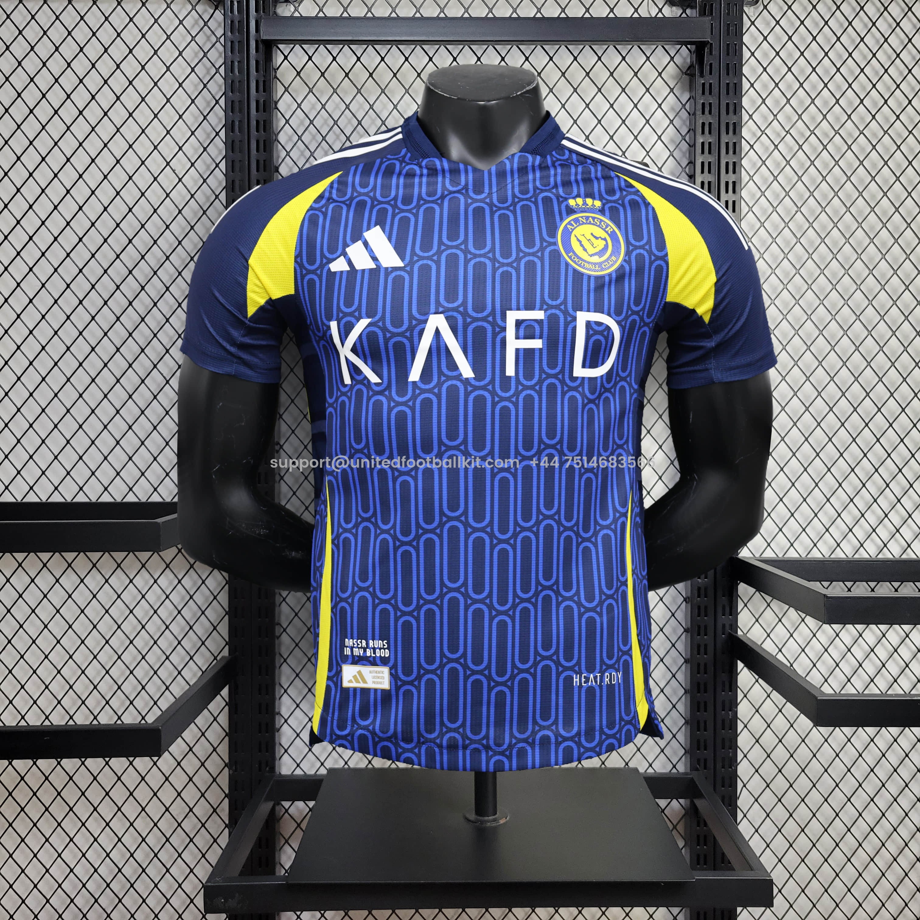 Unitedfootballkit.com | Al Nassr Riyadh Victory 24-25 Away Jersey - Player Version -Customize Name, Number and Patch | Worldwide Shipping