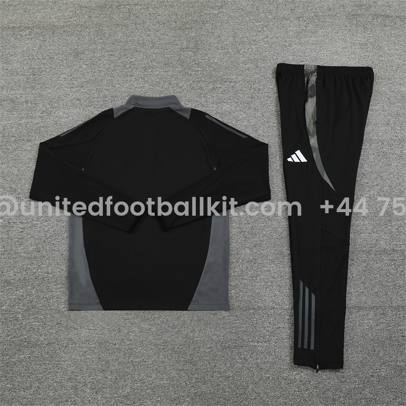 Unitedfootballkit.com | Al Nassr Riyadh Victory 24-25 Long Sleeve Training Set - Black -Customize Name, Number and Patch | Worldwide Shipping