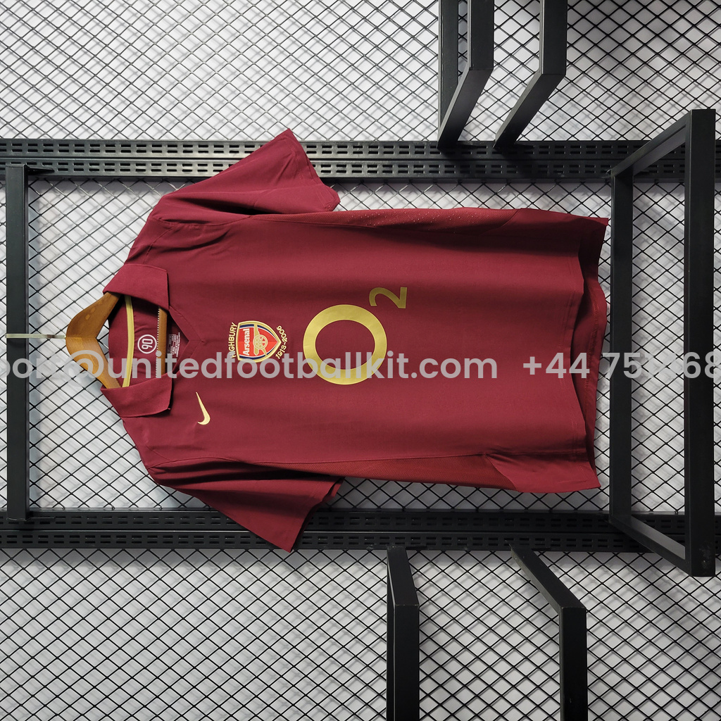 Unitedfootballkit.com | Retro Arsenal 05-06 Home Stadium Jersey -Customize Name, Number and Patch | Worldwide Shipping