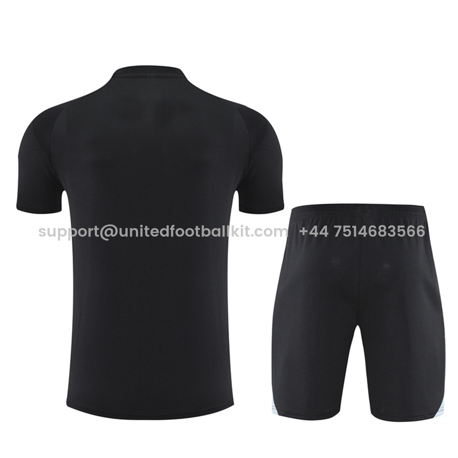 Unitedfootballkit.com | INT M.A.M 25-26 Short-Sleeve Training Set - Black Top and Shorts -Customize Name, Number and Patch | Worldwide Shipping