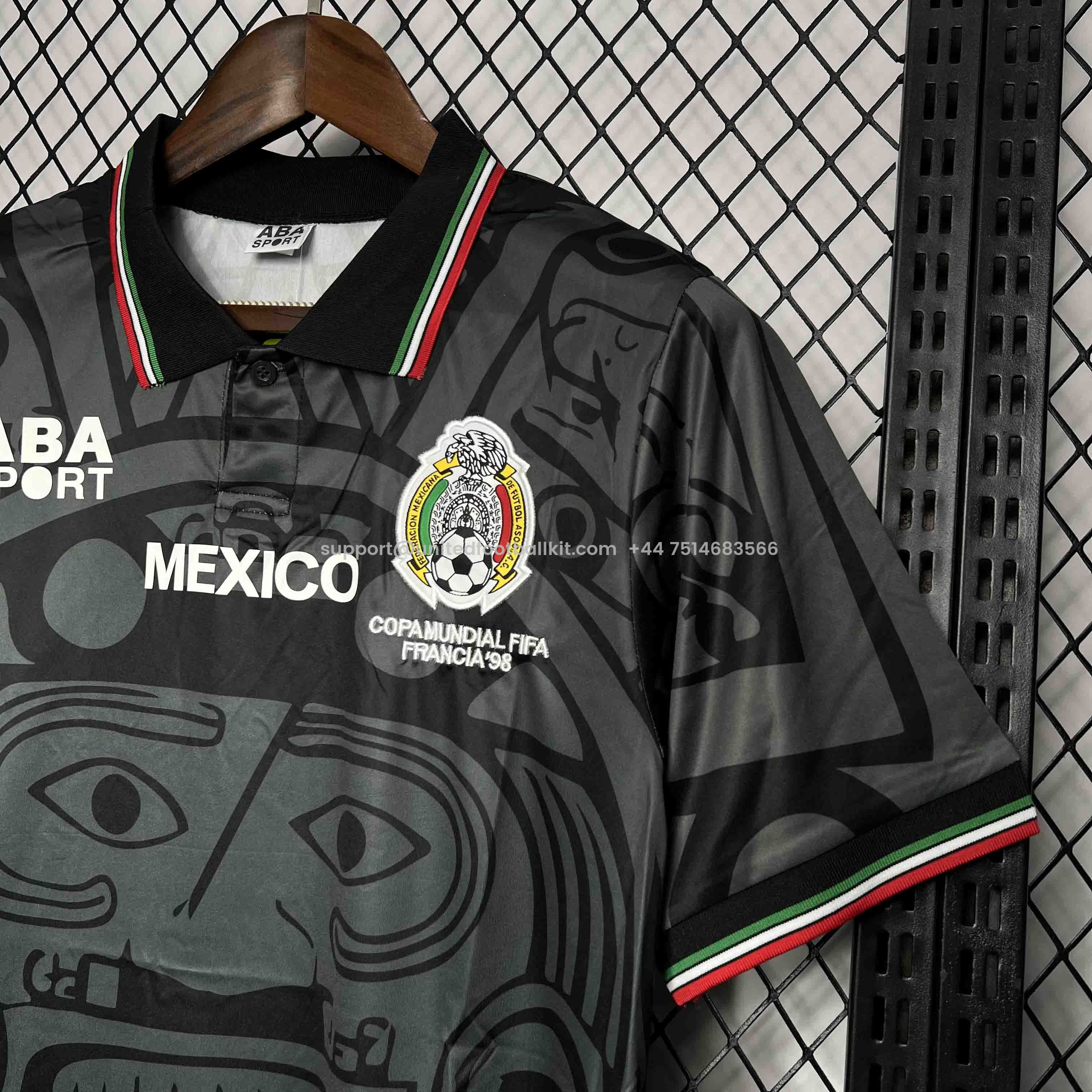 Unitedfootballkit.com | Retro Mexico 1998 Third Jersey -Customize Name, Number and Patch | Worldwide Shipping