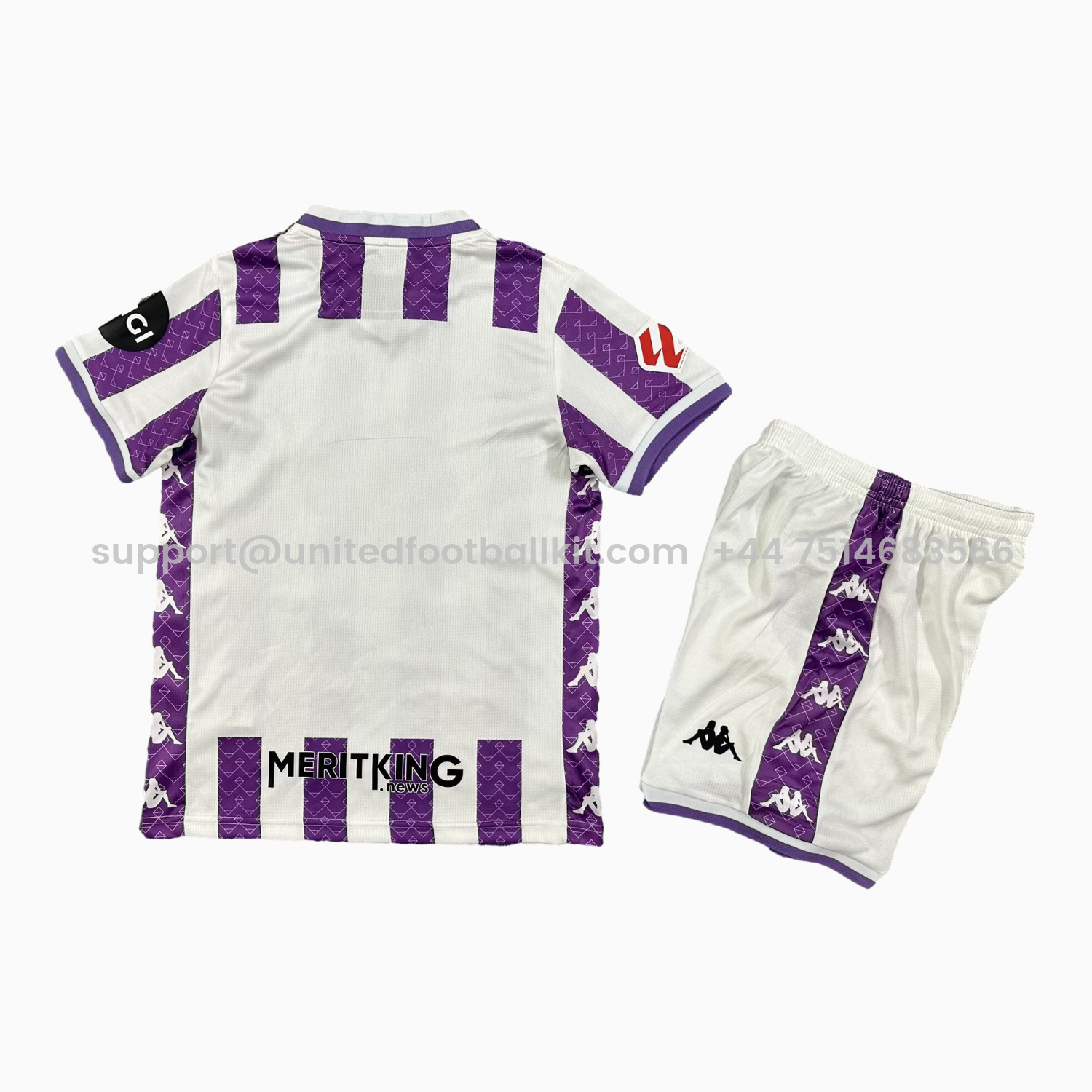 Unitedfootballkit.com | Real Valladolid 25-26 Home Kids Kit -Customize Name, Number and Patch | Worldwide Shipping