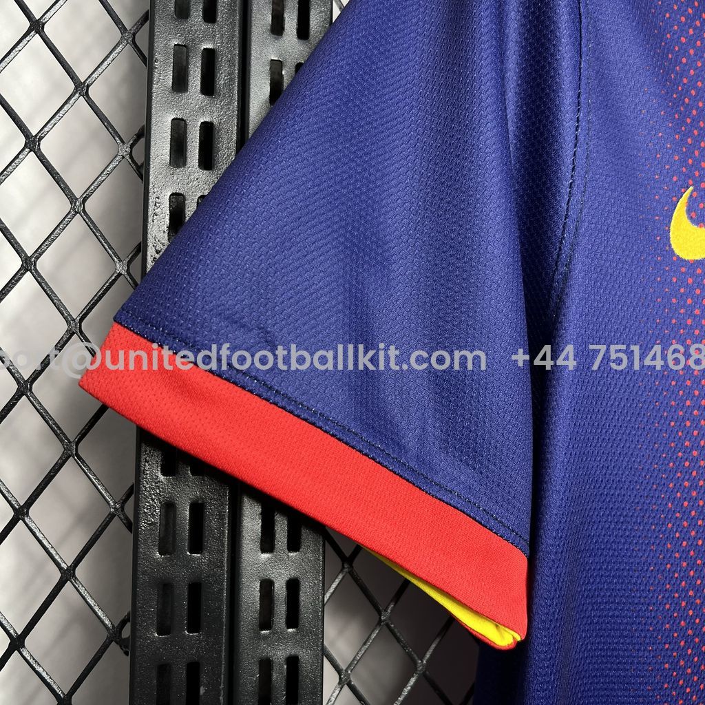 Unitedfootballkit.com | Retro Barcelona 12-13 Home Stadium Jersey -Customize Name, Number and Patch | Worldwide Shipping