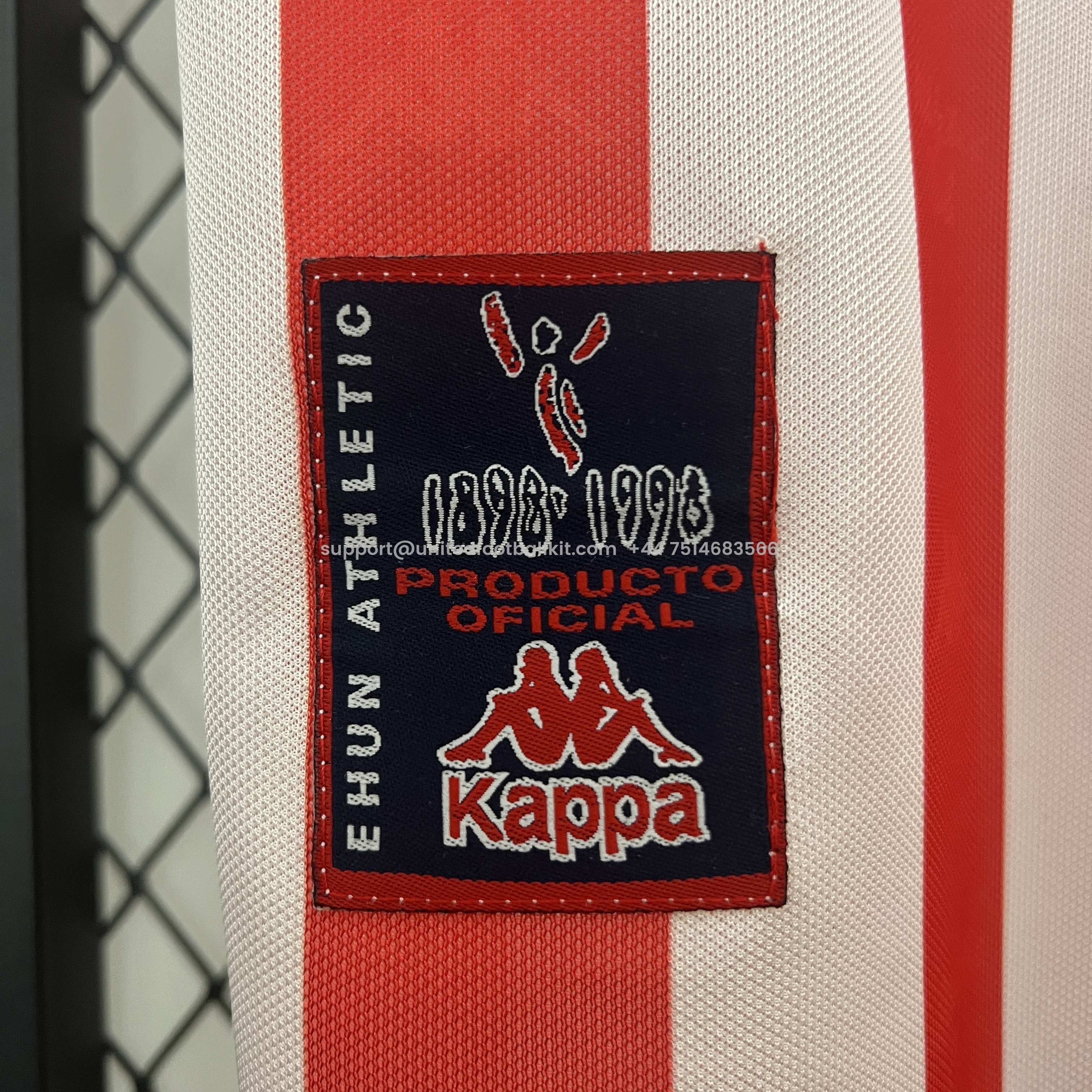 Unitedfootballkit.com | Retro Athletic Bilbao 1997-98 100th Anniversary Home Stadium Jersey -Customize Name, Number and Patch | Worldwide Shipping