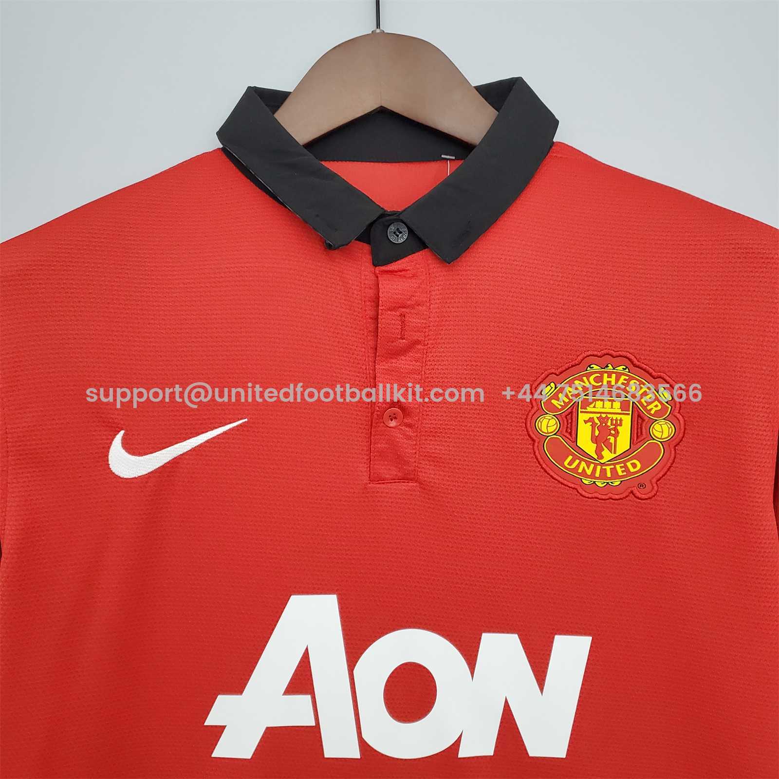 Unitedfootballkit.com | Retro Manchester United 13-14 Home Stadium Jersey -Customize Name, Number and Patch | Worldwide Shipping